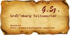 Grünberg Szilveszter névjegykártya